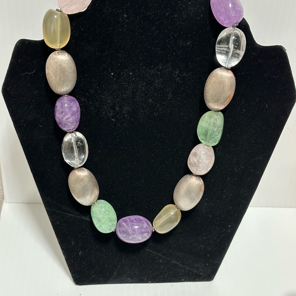 Vintage Paola Valentini Elegant Multicolor Beaded Necklace